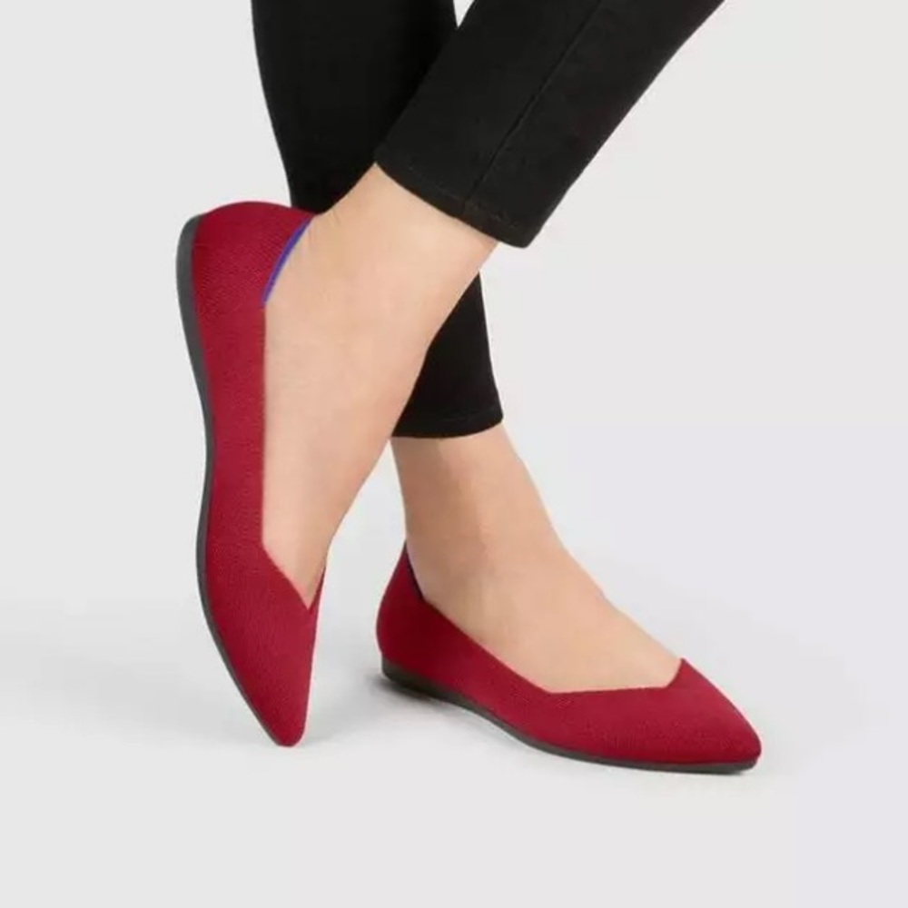 Rothy's Red Pointed Toe Flats